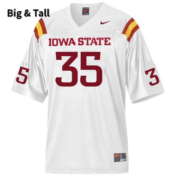 Iowa State Cyclones Men's #35 Tyler Moen Nike NCAA Authentic White Big & Tall College Stitched Football Jersey LA42Z77XR